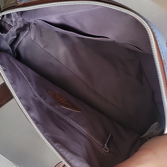 FOSSILS Sydney Hearts Satchel Brown Purple - Picture 8 of 16